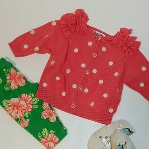 Hartstrings sweater AND carters leggings SET Girls